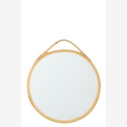 J-Line - Rundt V�gspejl Naturlig 39x44x2cm.