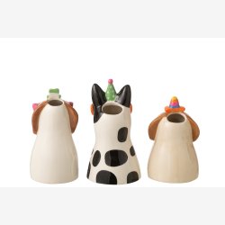 J-Line - Vase i hundeform Keramik 3 varianter 22,5x12,5cm
