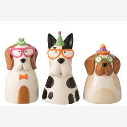 J-Line - Vase i hundeform Keramik 3 varianter 28,5x15cm