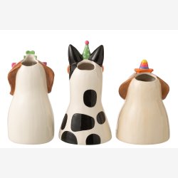 J-Line - Vase i hundeform Keramik 3 varianter 28,5x15cm
