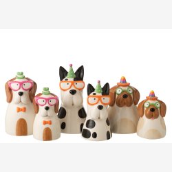 J-Line - Vase i hundeform Keramik 3 varianter 28,5x15cm