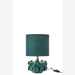 J-Line - Moderne Bordlampe M�rkegr�n Keramik/Lert�j 20x20x31,5cm.
