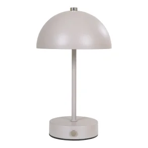 LED Genopladelig Bordlampe Sand/Stl H: 25 cm. 