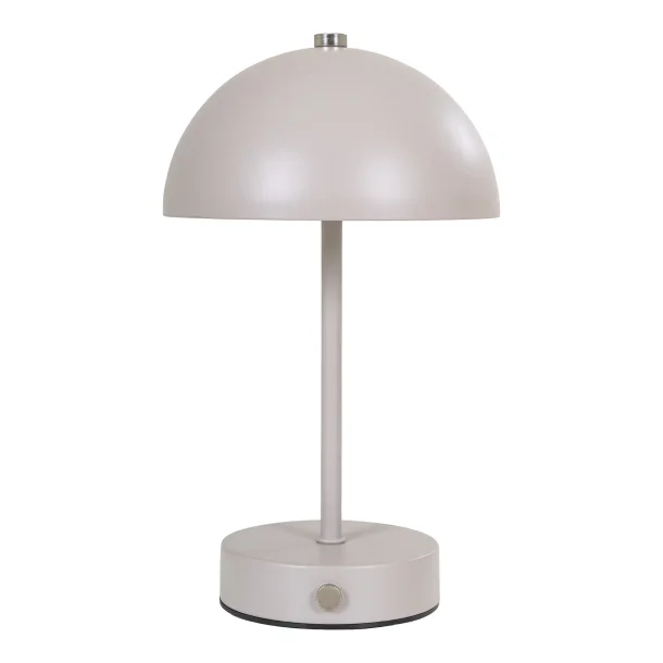 LED Genopladelig Bordlampe Sand/Stl H: 25 cm. 