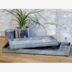 Chic Antique - Fad aflangt jern/zink. Flere strrelser