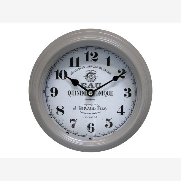 Chic Antique - Vgur m/tekst glas/jern Latte : 22 D: 7 cm. 