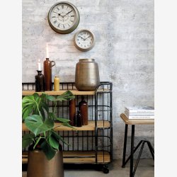 Chic Antique - Vgur m/tekst glas/jern Latte : 22 D: 7 cm. 