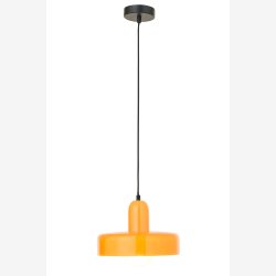 J-Line - Loftlampe Retro Glas Orange 25x25x23cm.