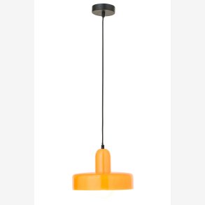 J-Line - Loftlampe Retro Glas Orange 25x25x23cm.