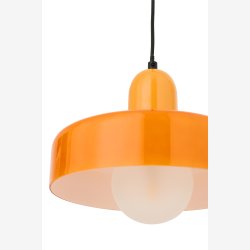 J-Line - Loftlampe Retro Glas Orange 25x25x23cm.