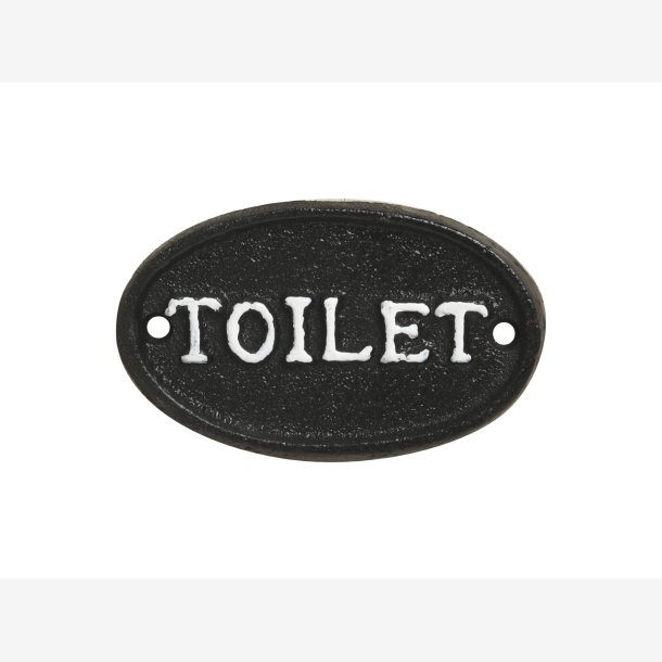 Chic Antique - Toiletskilt Ovalt Sort/Hvid 9,5x6 cm. Jern