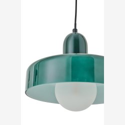 J-Line - Loftlampe Retro Glas M�rkegr�n 25x25x23cm.