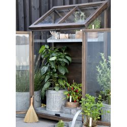 Chic Antique - Bakke i zink look m/4 rum L 41,5 B 24 H 8,5 cm