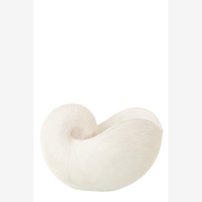 J-Line - Muslingeskal Hvid Polyresin H: 21,5 B: 31 D: 16,5 Cm