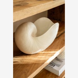 J-Line - Muslingeskal Hvid Polyresin H: 21,5 B: 31 D: 16,5 Cm