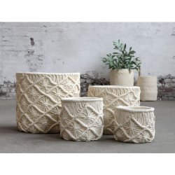 Chic Antique - Corte Skjuler m. flet mnster, H21/22,5 cm creme