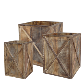 Chic Antique - Grimaud Plantekasse st af 3 H40/L37/B37 cm natur