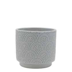 Chic Antique - Fayence Urtepotteskjuler m/mnster Opal H: 13 : 14 cm.