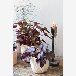 Chic Antique - Fayence Urtepotteskjuler m/blade Hr H: 11 : 14 cm.