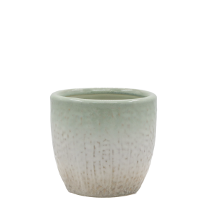 Chic Antique - Fayence Urtepotteskjuler m/mnster Verte H: 11 : 12 cm.