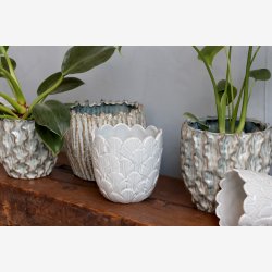 Chic Antique - Gaston Urtepotteskjuler m/mnster Opal H: 15 : 17 cm.