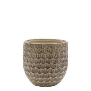 Chic Antique - Gaston Urtepotteskjuler m/mnster Latte H: 11 : 11 cm.