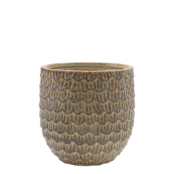 Chic Antique - Gaston Urtepotteskjuler m/mnster Latte H: 14 : 14 cm.