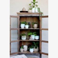 Chic Antique - Gaston Urtepotteskjuler m/mnster Latte H: 14 : 14 cm.