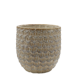 Chic Antique - Gaston Urtepotteskjuler m/mnster Latte H: 16 : 15 cm.