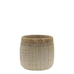 Chic Antique - Gaston Urtepotteskjuler m/mnster Latte H: 11 : 12 cm.