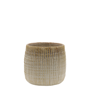 Chic Antique - Gaston Urtepotteskjuler m/mnster Latte H: 11 : 12 cm.