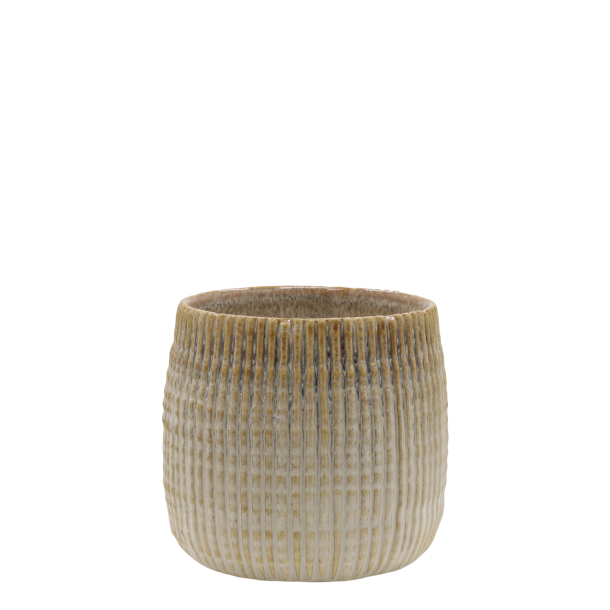 Chic Antique - Gaston Urtepotteskjuler m/mnster Latte H: 11 : 12 cm.