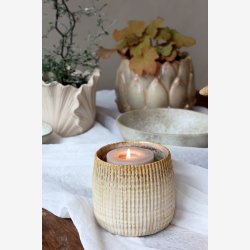 Chic Antique - Gaston Urtepotteskjuler m/mnster Latte H: 11 : 12 cm.