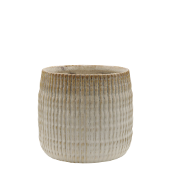 Chic Antique - Gaston Urtepotteskjuler m/mnster Latte H: 13 : 15 cm.