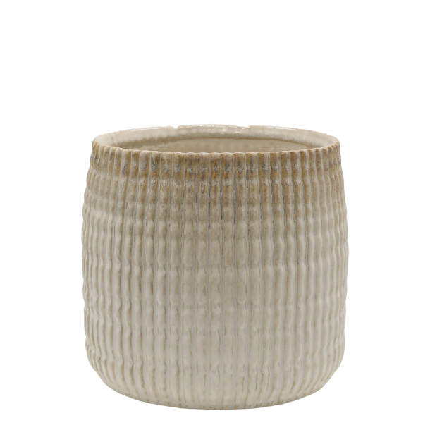 Chic Antique - Gaston Urtepotteskjuler m/mnster Latte H: 17 : 19 cm.