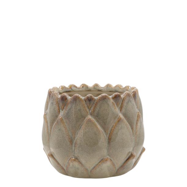 Chic Antique - Gaston Urtepotteskjuler m/blade Latte H: 10 : 13 cm. 