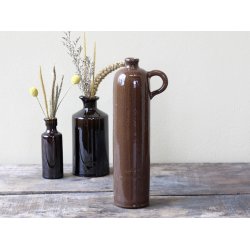 Chic Antique - Fransk Flaske H 31  7,5 cm, antique mocca