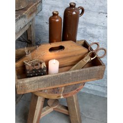 Chic Antique - Fransk Flaske H 31  7,5 cm, antique mocca