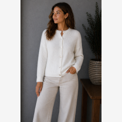 Marta Du Chateau - MdcFrederikke Strik Cardigan Hvid