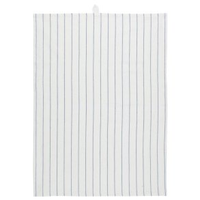 Ib Laursen viskestykke Anker hvid med bl striber 50x70 cm.