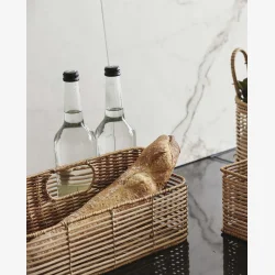Nordal - Fletkurv Rattan Natur H16xL36xB23 cm.