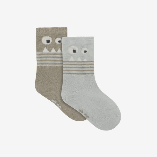 Minymo - Tennissokker m, monstermotiv - (2-pak)