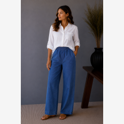 Marta Du Chateau - MdcAdina Bukser Mellembl� Denimlook