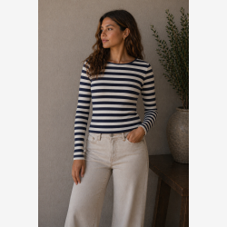 Marta Du Chateau - MdcBegonia Lang�rmet Bluse Navy