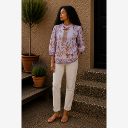 Marta Du Ch�teau - MdcDestiny Bluse Celeste m. Print