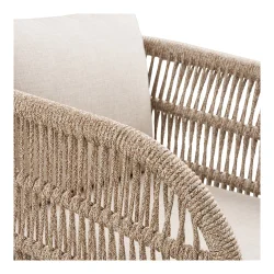 House Nordic - Terracina Spisebordsstol, akacie, beige, inkl. hynde