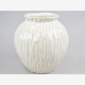 Vase Keramik 20.5x20.5x21.5cm, glossy cream