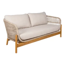 House Nordic - Terracina Loungesofa, akacie, beige, inkl. hynde