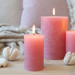 Chic Antique - Macon Bloklys Rustik 16 t H: 8 �: 5 cm. Raspberry