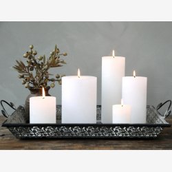 Chic Antique - Macon rustik Bloklys 40 t - H10 7 cm Hvid